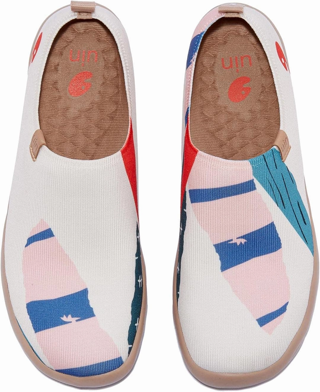 UIN Women's Art Painted Travel Shoes Slip On Casual Knit Loafers Lightweight Comfort Fashion Sneaker Toledo ⅠBirds and Flowers