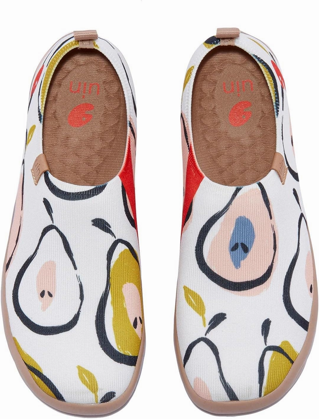 UIN Women's Art Painted Travel Shoes Slip On Casual Knit Loafers Lightweight Comfort Fashion Sneaker Toledo ⅠBirds and Flowers