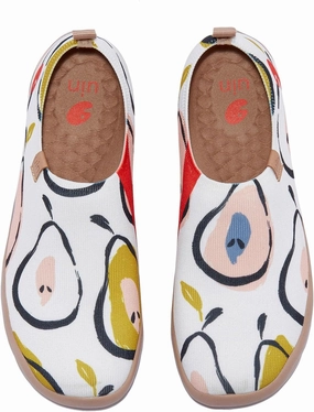 UIN Women's Art Painted Travel Shoes Slip On Casual Knit Loafers Lightweight Comfort Fashion Sneaker Toledo ⅠBirds and Flowers