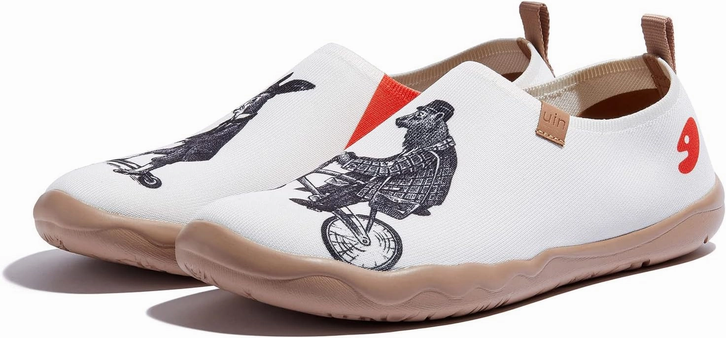 UIN Women's Art Painted Travel Shoes Slip On Casual Knit Loafers Lightweight Comfort Fashion Sneaker Toledo ⅠBirds and Flowers