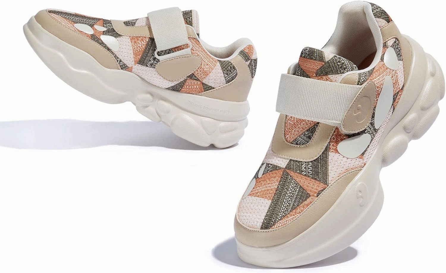 UIN Women's Chunky Fashion Sneakers Walking Casual Comfortable Art Painted Travel Designer Dad Shoes Ronda