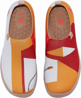 UIN Women's Slip Ons Lightweight Flats Walking Casual Loafers Travel Shoes Toledo Ⅰ Color & Geometry