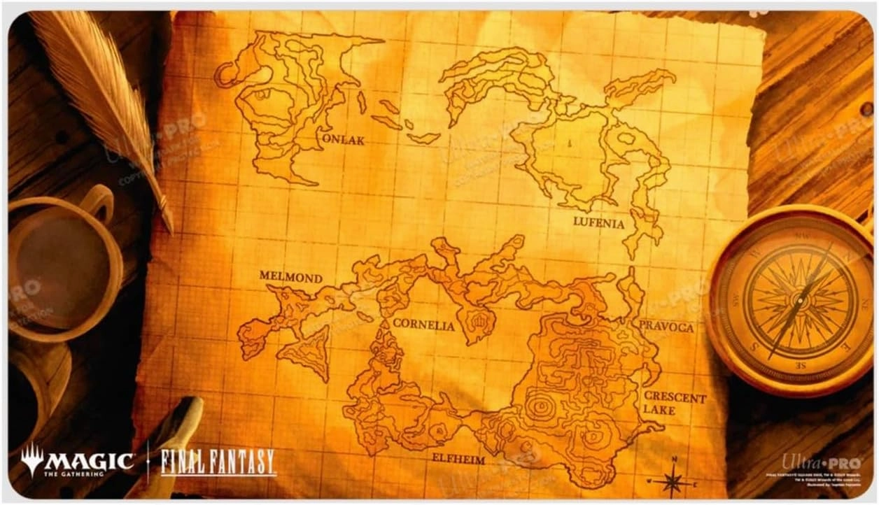 Ultra PRO - Final Fantasy x Universes Beyond World Map Playmat for Magic: The Gathering | Card Game Playmat, Final Fantasy Collectibles, Desk Mat Mousepad