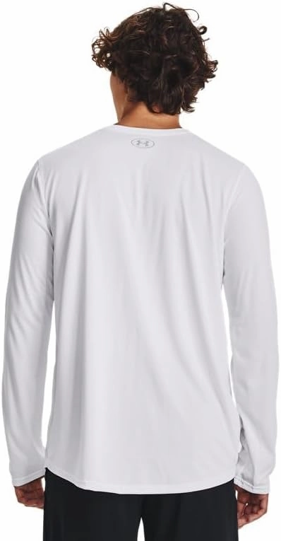 Under Armour Men's Team Tech Loose White/Grey Long Sleeve Shirt