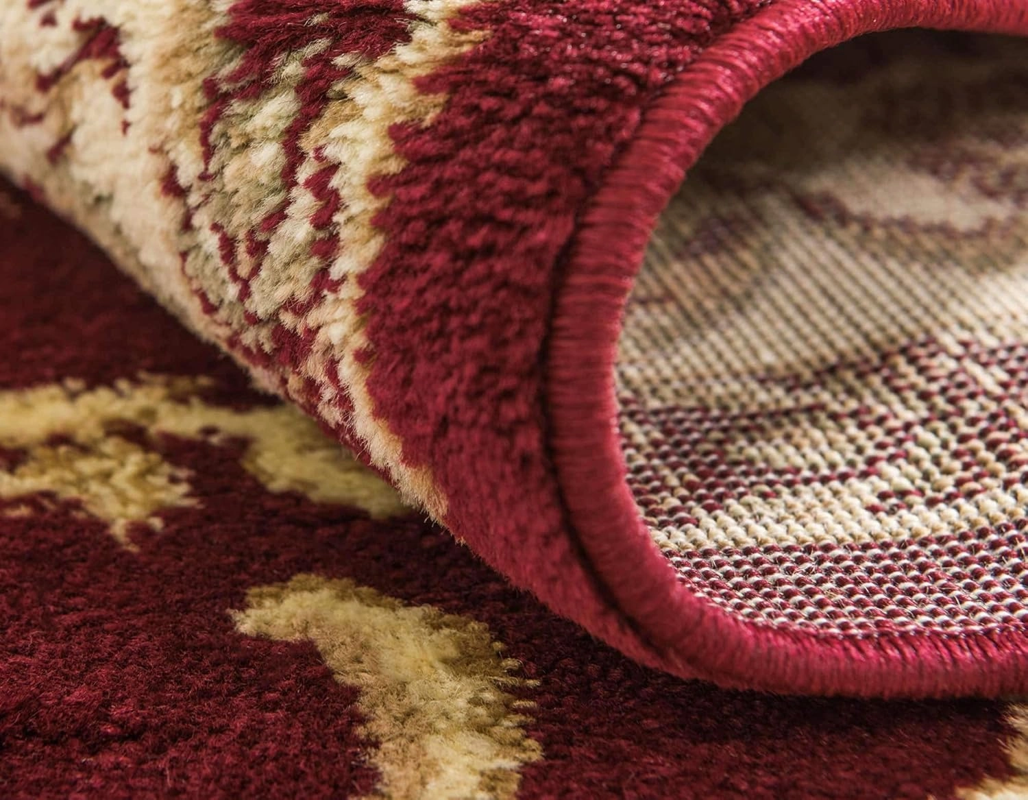 Unique Loom Versailles Collection Traditional Classic Medallion Floral Motif Area Rug (2' 2 x 6' 0 Runner, Burgundy/ Ivory)