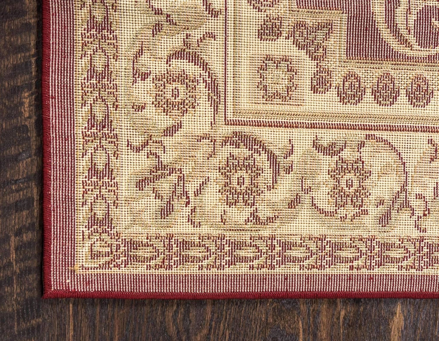 Unique Loom Versailles Collection Traditional Classic Medallion Floral Motif Area Rug (2' 2 x 6' 0 Runner, Burgundy/ Ivory)