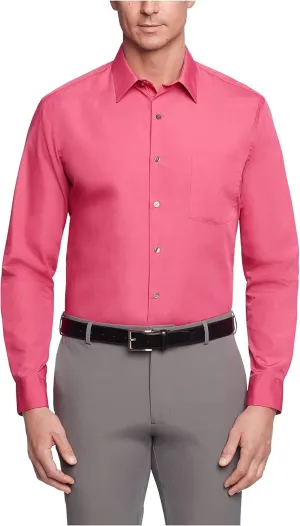 Van Heusen Men's Dress Shirt Regular Fit Poplin Solid