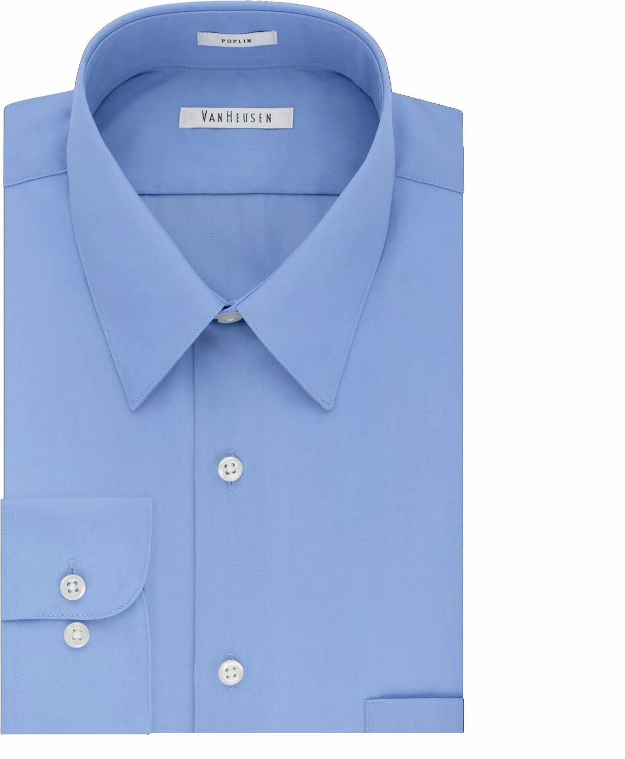 Van Heusen Men's Dress Shirt Regular Fit Poplin Solid