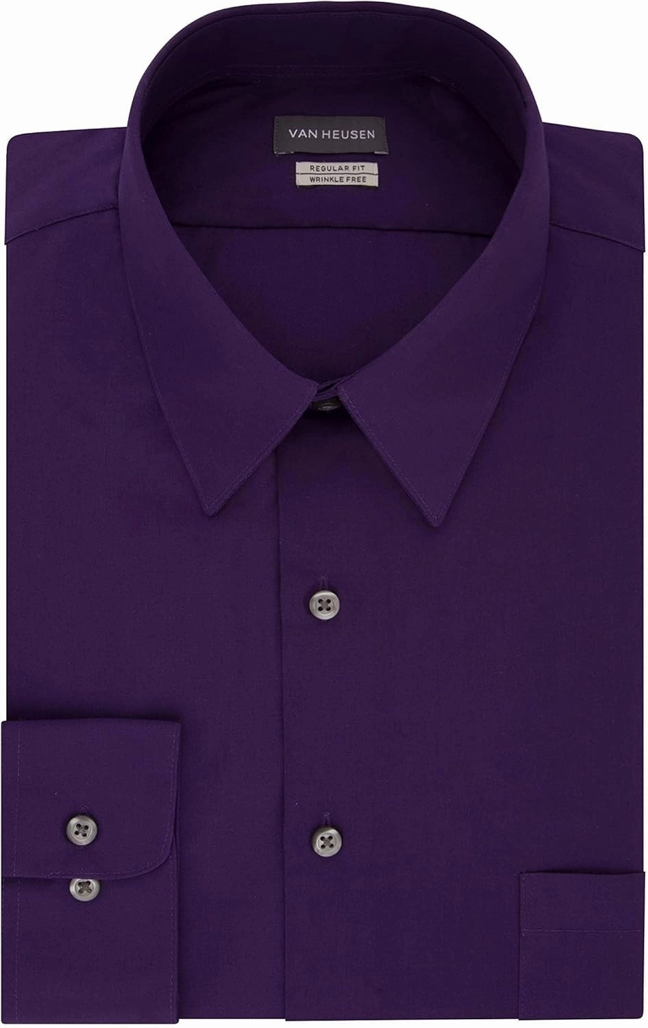 Van Heusen Men's Dress Shirt Regular Fit Poplin Solid