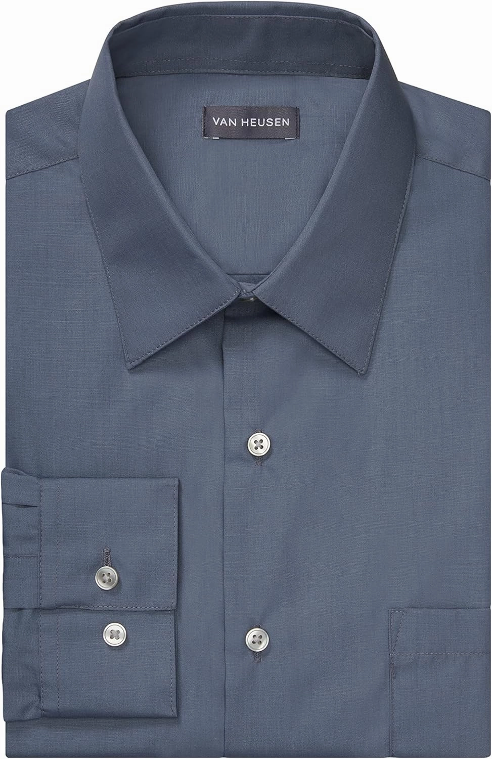 Van Heusen Men's Dress Shirt Regular Fit Poplin Solid