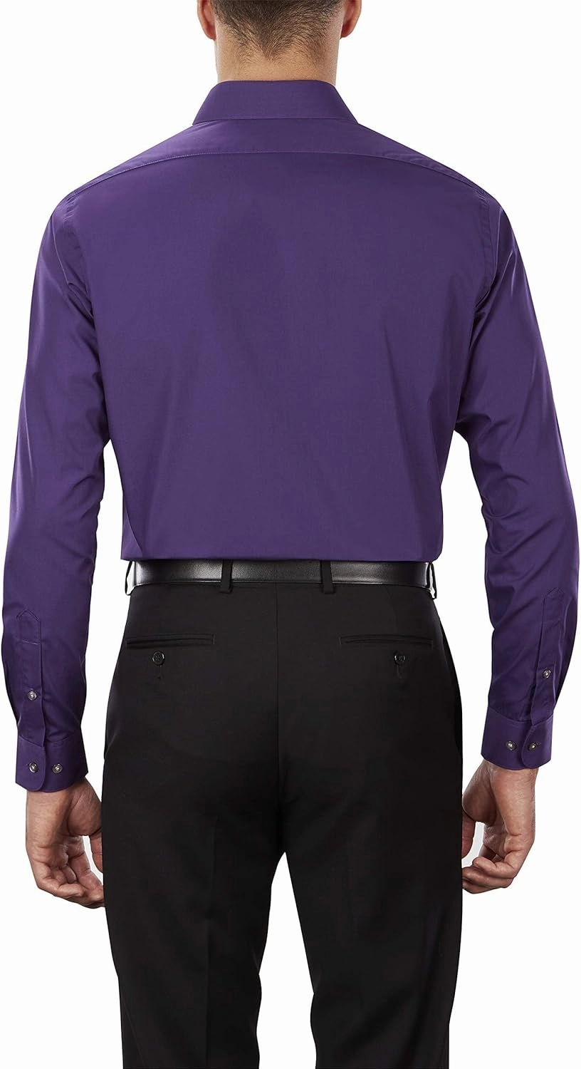 Van Heusen Men's Dress Shirt Regular Fit Poplin Solid