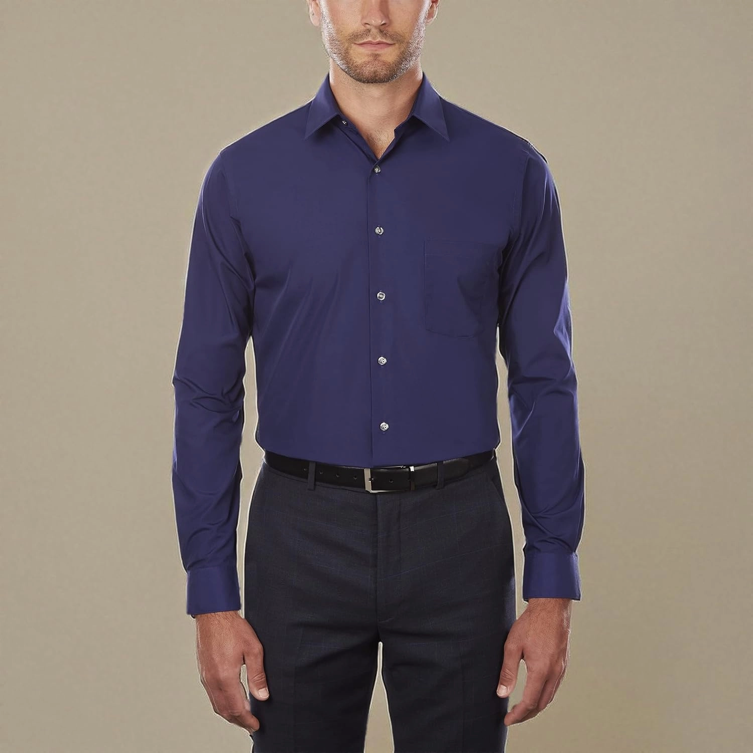 Van Heusen Men's Tall FIT Dress Shirts Poplin