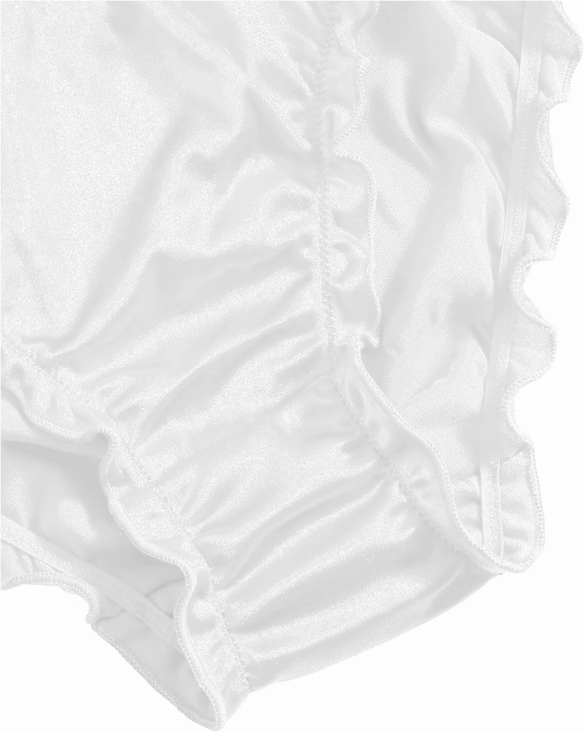 Verdusa Women's 4pack Frill Trim Satin Underwear Briefs Panty Set