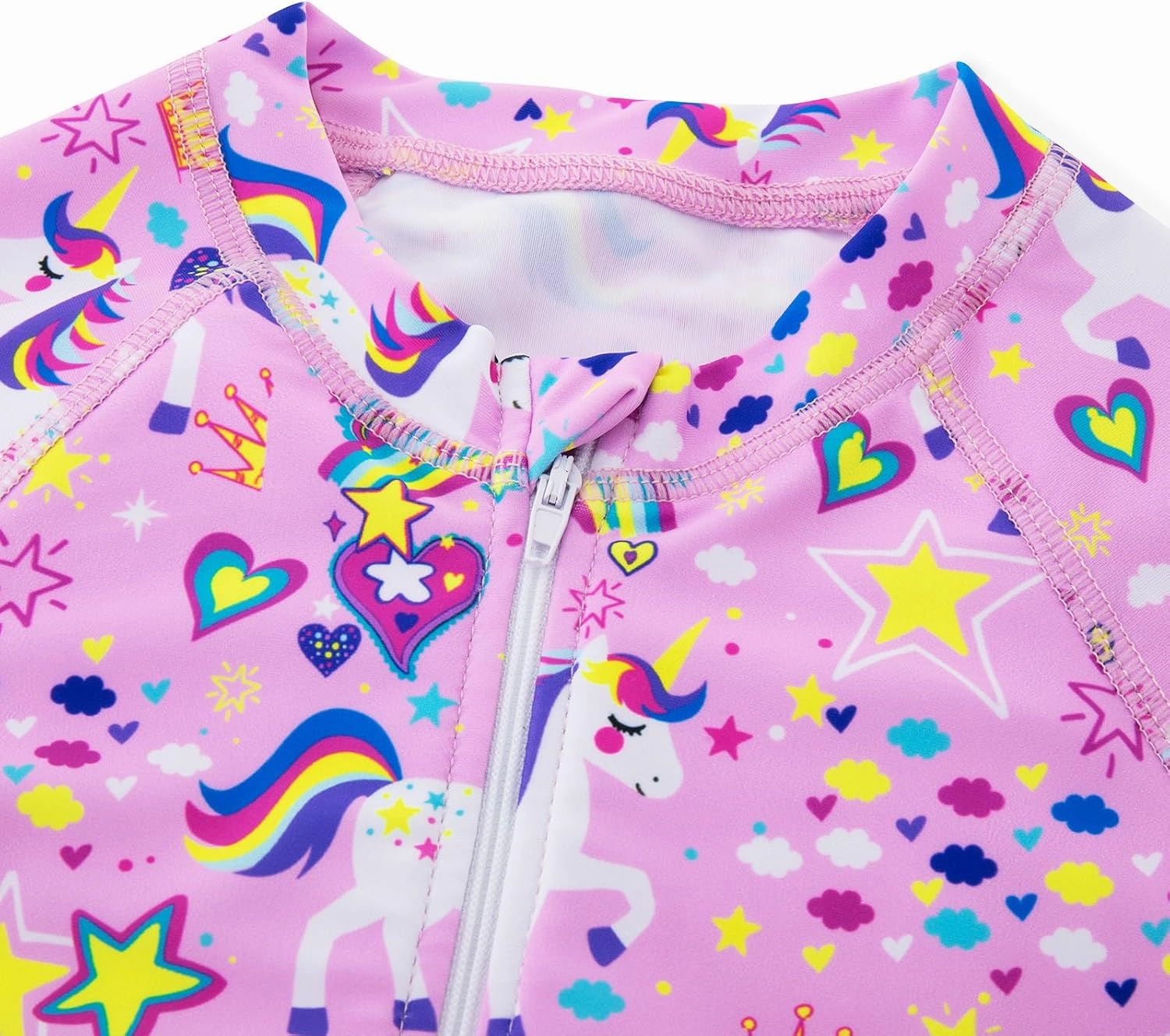 Vieille Toddler Girls Swimsuit 2 Piece Rash Guard Sets Long Sleeve Bathing Suit with UPF 50  Sun Protection 2-6 Years