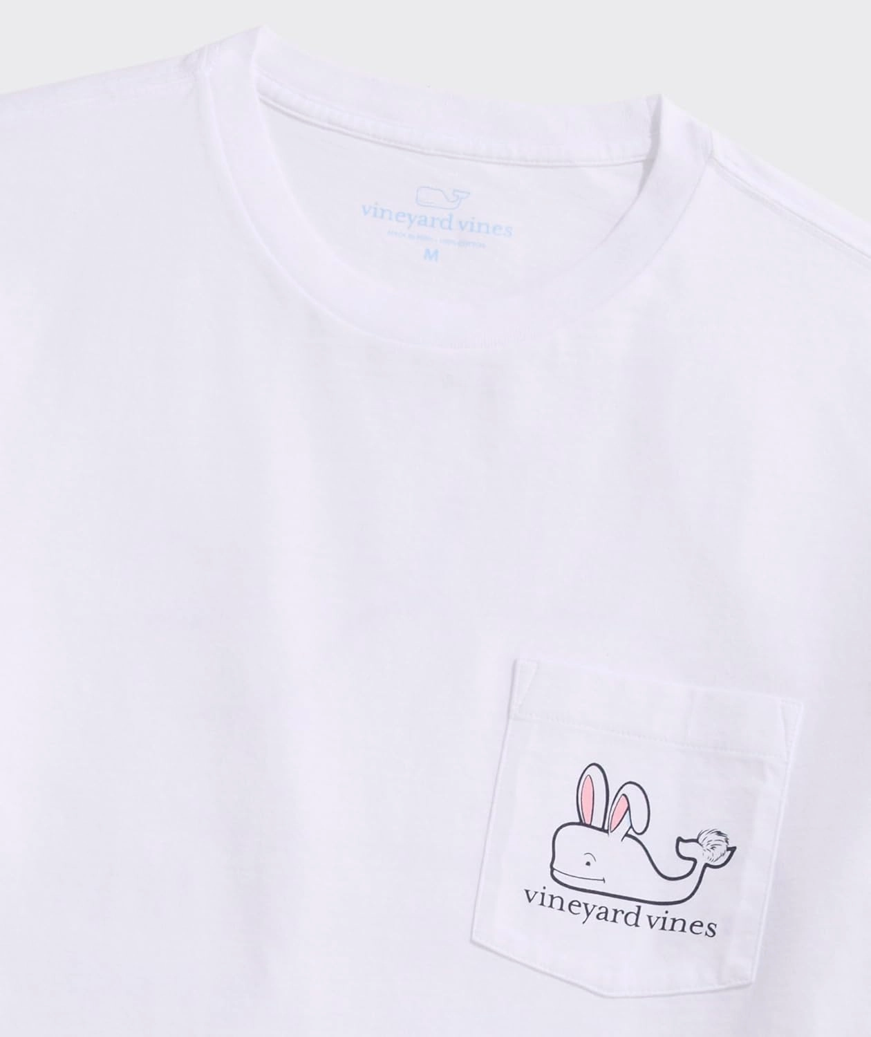 vineyard vines Men's Easter Bunny Whale Long-Sleeve Pocket Tee
