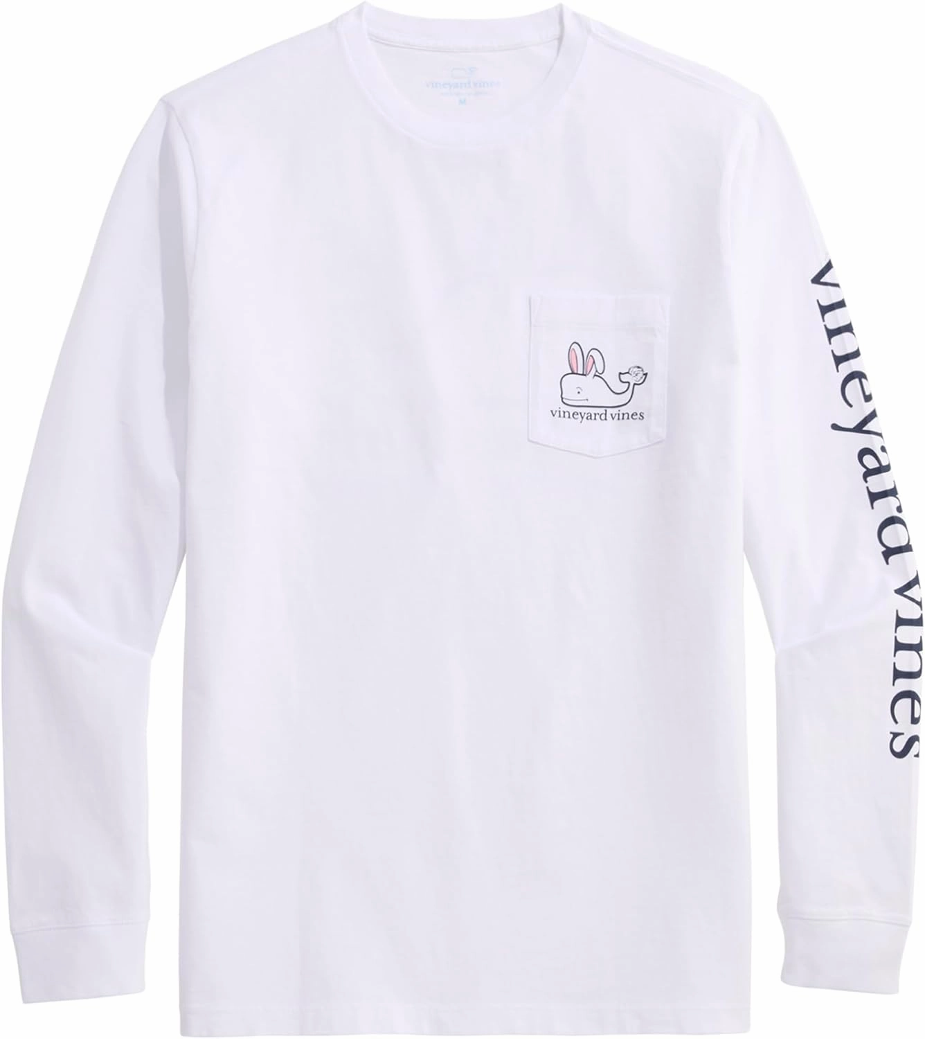 vineyard vines Men's Easter Bunny Whale Long-Sleeve Pocket Tee