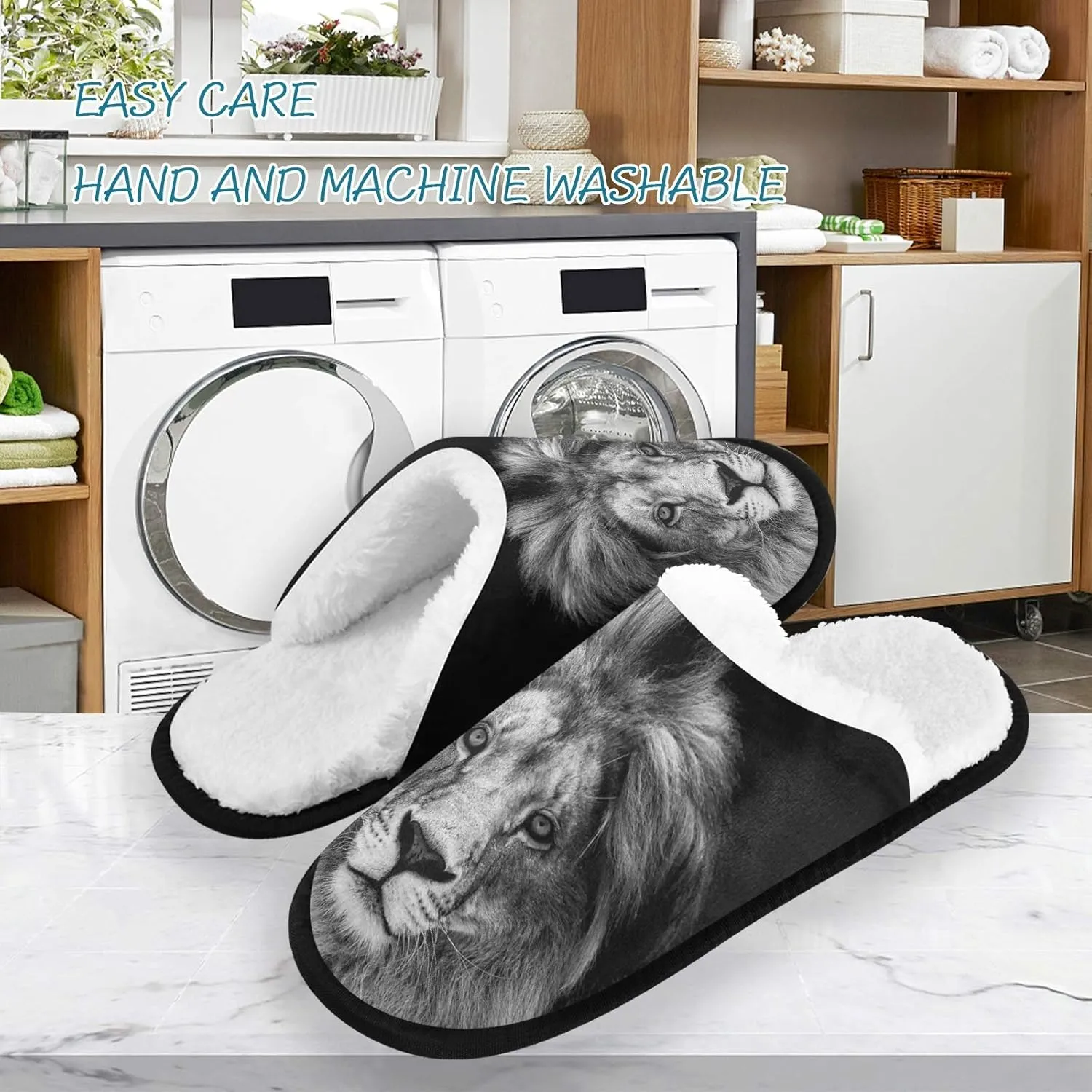 visesunny Modern Slippers for Women Mens Winter Warm Memory Foam Cotton Home Slippers Women's House Slippers Bedroom Slippers Cozy Indoor Outdoor Shoes