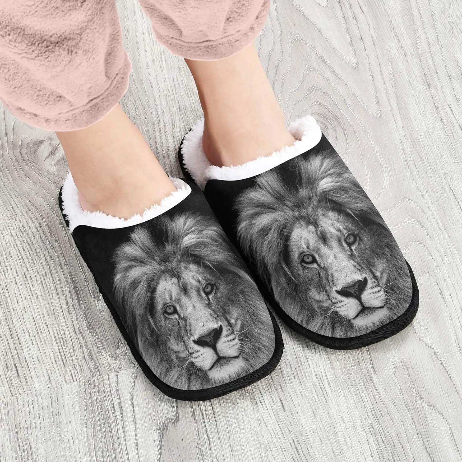 visesunny Modern Slippers for Women Mens Winter Warm Memory Foam Cotton Home Slippers Women's House Slippers Bedroom Slippers Cozy Indoor Outdoor Shoes