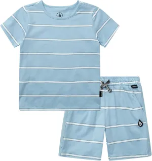 Volcom Toddler Boy Shorts Set - 2 Piece Short Sleeve Graphic Tees and Shorts for Boys - Toddler & Little Boys Summer Outfits
