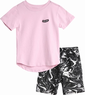 Volcom Toddler Boy Shorts Set - 2 Piece Short Sleeve Graphic Tees and Shorts for Boys - Toddler & Little Boys Summer Outfits