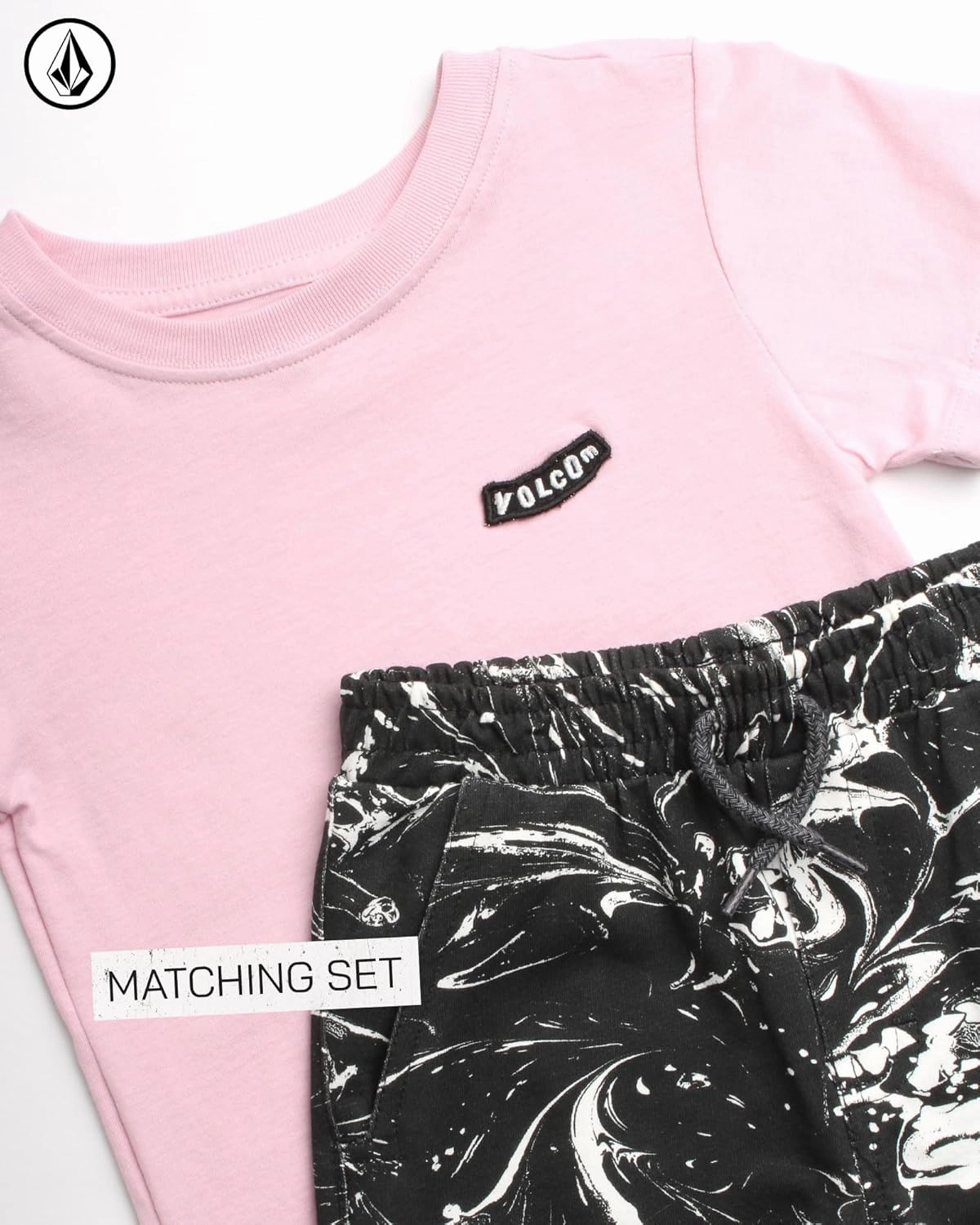 Volcom Toddler Boy Shorts Set - 2 Piece Short Sleeve Graphic Tees and Shorts for Boys - Toddler & Little Boys Summer Outfits