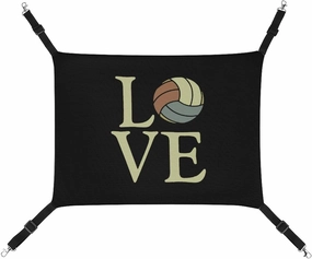 Volleyball Love Hanging Cat Bed Soft Breathable Pet Hammock for Cage Pet Sleeper for Kitten Ferret Puppy Rabbit
