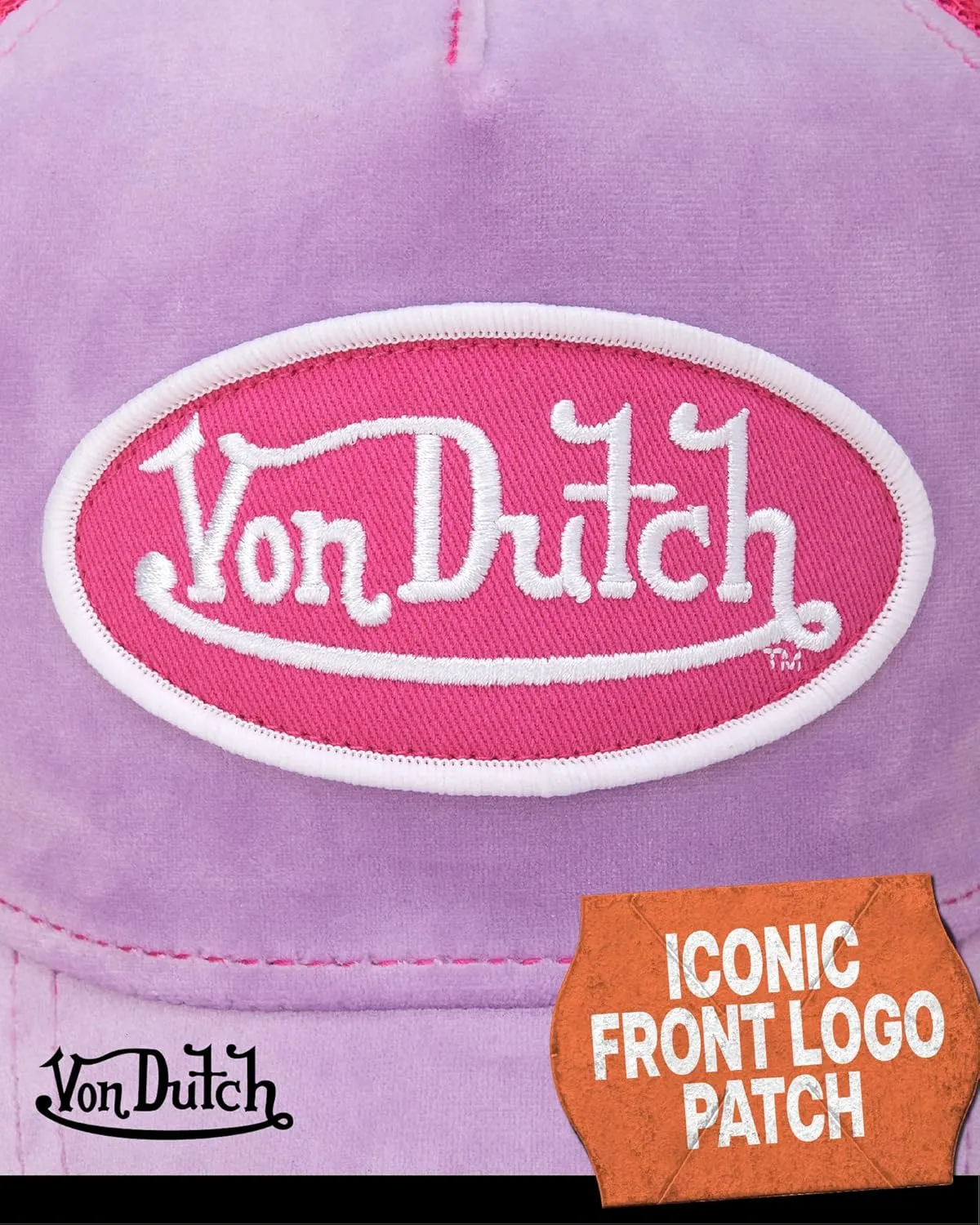 Von Dutch Unisex Trucker Hat - Plush Curved Bill Mesh Back Retro Classic Adjustable Snapback Baseball Cap for Men and Women