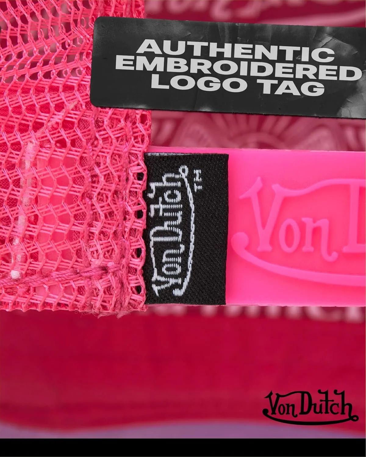 Von Dutch Unisex Trucker Hat - Plush Curved Bill Mesh Back Retro Classic Adjustable Snapback Baseball Cap for Men and Women