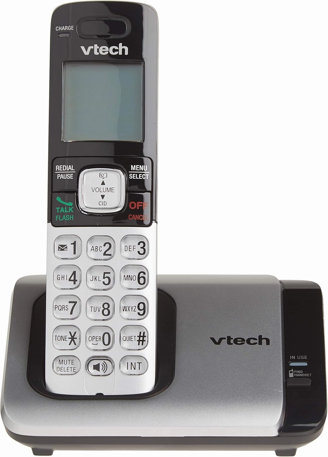 VTech CS6719-2 2-Handset Cordless Phone with Caller ID/Call Waiting, Handset Intercom & Backlit Display/Keypad, Silver