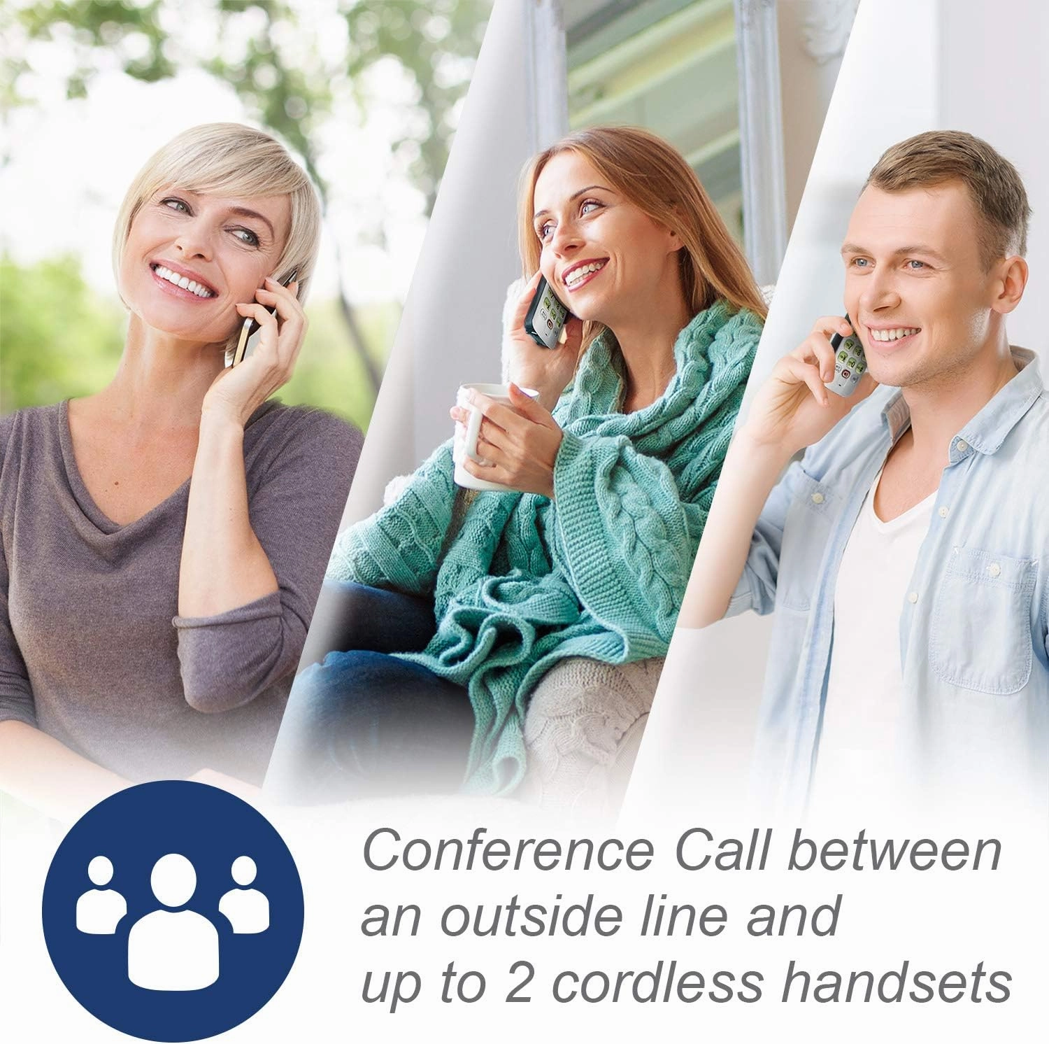 VTech CS6719-2 2-Handset Cordless Phone with Caller ID/Call Waiting, Handset Intercom & Backlit Display/Keypad, Silver