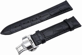 Watch Accessories Bamboo Band Cowhide Strap Set Butterfly Buckle Crocodile-Print Cowhide Bracelet