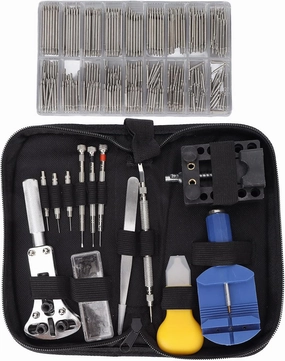 Watch Repair Kit Watch Repair Tool Set Adjustable Back Case Opener Watch Strap Remover with Storage Bag for Home Use for Watch Repair Shop Watch