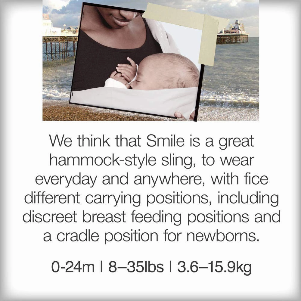 We Made Me Smile Lite Baby Sling, Five Carry Positions, from 3.6-15.9kg, Fuschia