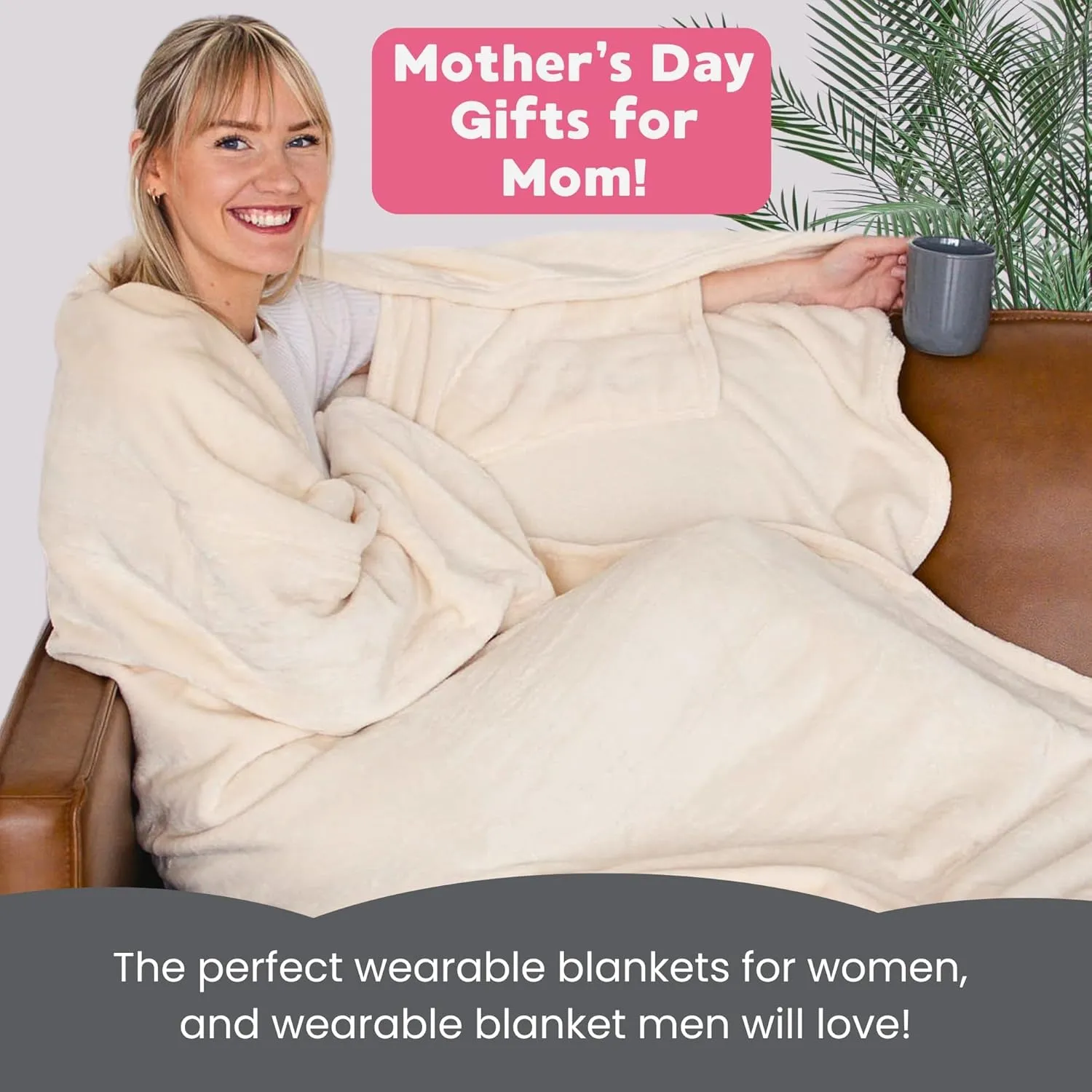 Wearable Blankets for Women - Mothers Day Gifts for Mom - Adult Wearable Blanket Men, Birthday Gifts for Women