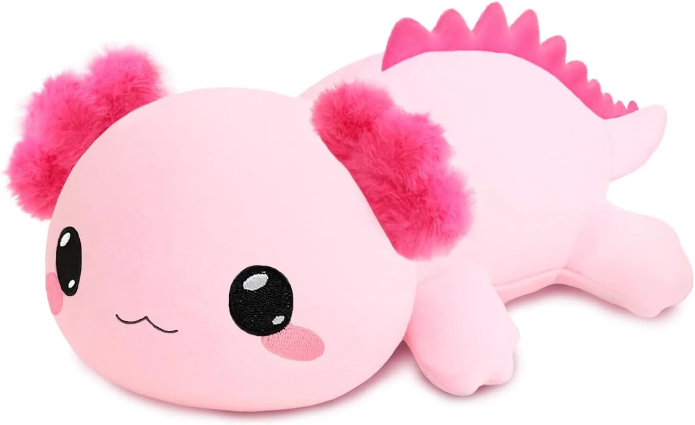 Weighted Stuffed Animals, 1.6 lbs Axoltol Stuffed Animal with Weighted Beads, Cute Plush Toy Pillow Gifts for Adults Kids Boys Girls