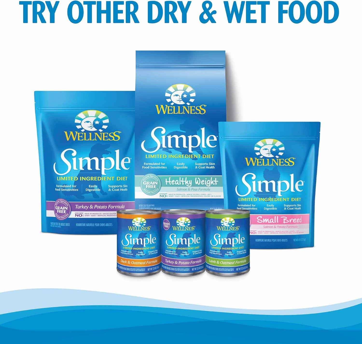 Wellness Simple Limited Ingredient Dry Dog Food for Sensitive Stomachs, Supports Skin & Coat, Small Breed, Grain-Free, Natural, Salmon & Potato Recipe, (10.5-Pound Bag)