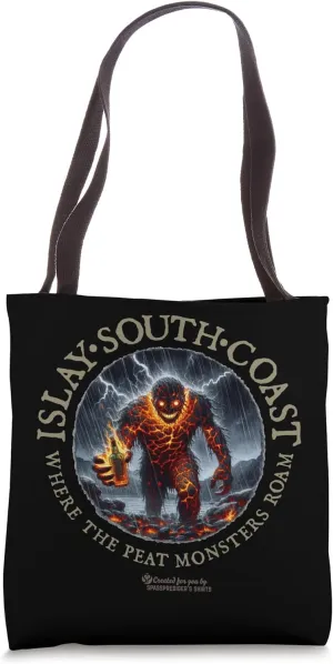 Whisky Islay South Coast Where Peat Monsters Roam Whisky Tote Bag