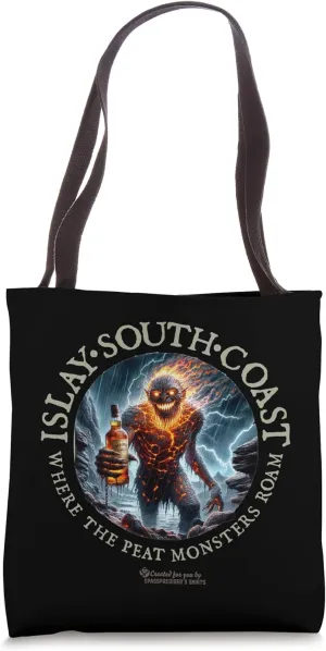 Whisky Islay South Coast Where Peat Monsters Roam Whisky Tote Bag