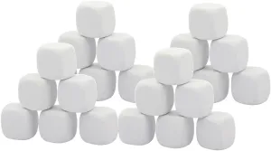 White EVA Foam Dices for Kids Graffiti, Building Blocks,Creative Painting,24PCS