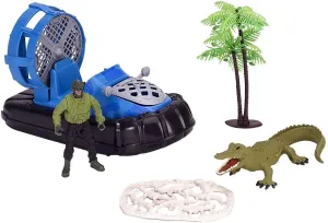Wild Republic E-Team x Set Swamp Rescue Playset, Action Figure, Animal, Vehicle, Accessories, Gifts for Kids