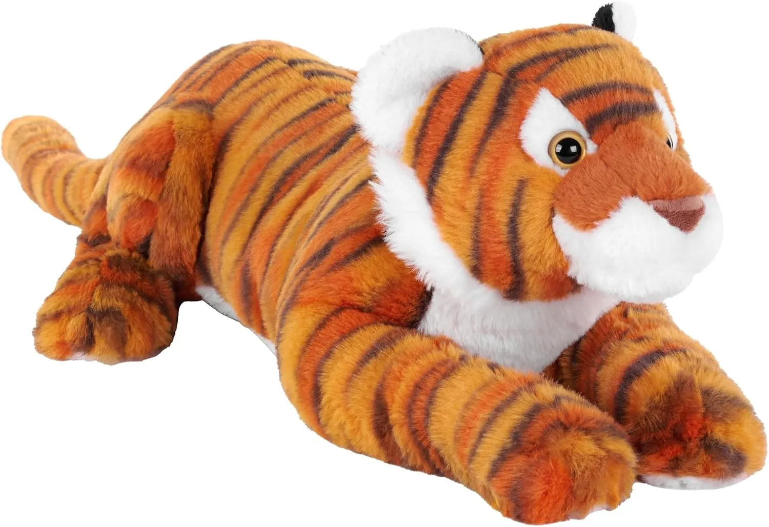 Wild Republic Earthkins Tiger, Stuffed Animal, 15 Inches, Plush Toy, Fill is Spun Recycled Water Bottles, Eco Friendly