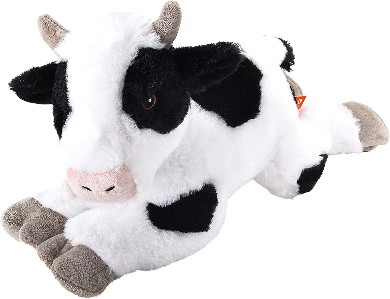 Wild Republic Ecokins, Cow, Stuffed Animal, 12 inches, Gift for Kids, Plush Toy, Made from Spun Recycled Water Bottles, Eco Friendly, Child’s Room Decor