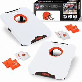 Wild Sports NFL Pro Football All-Weather Cornhole Set - Travel Bean Bag Toss Set Includes 8 Bean Bags