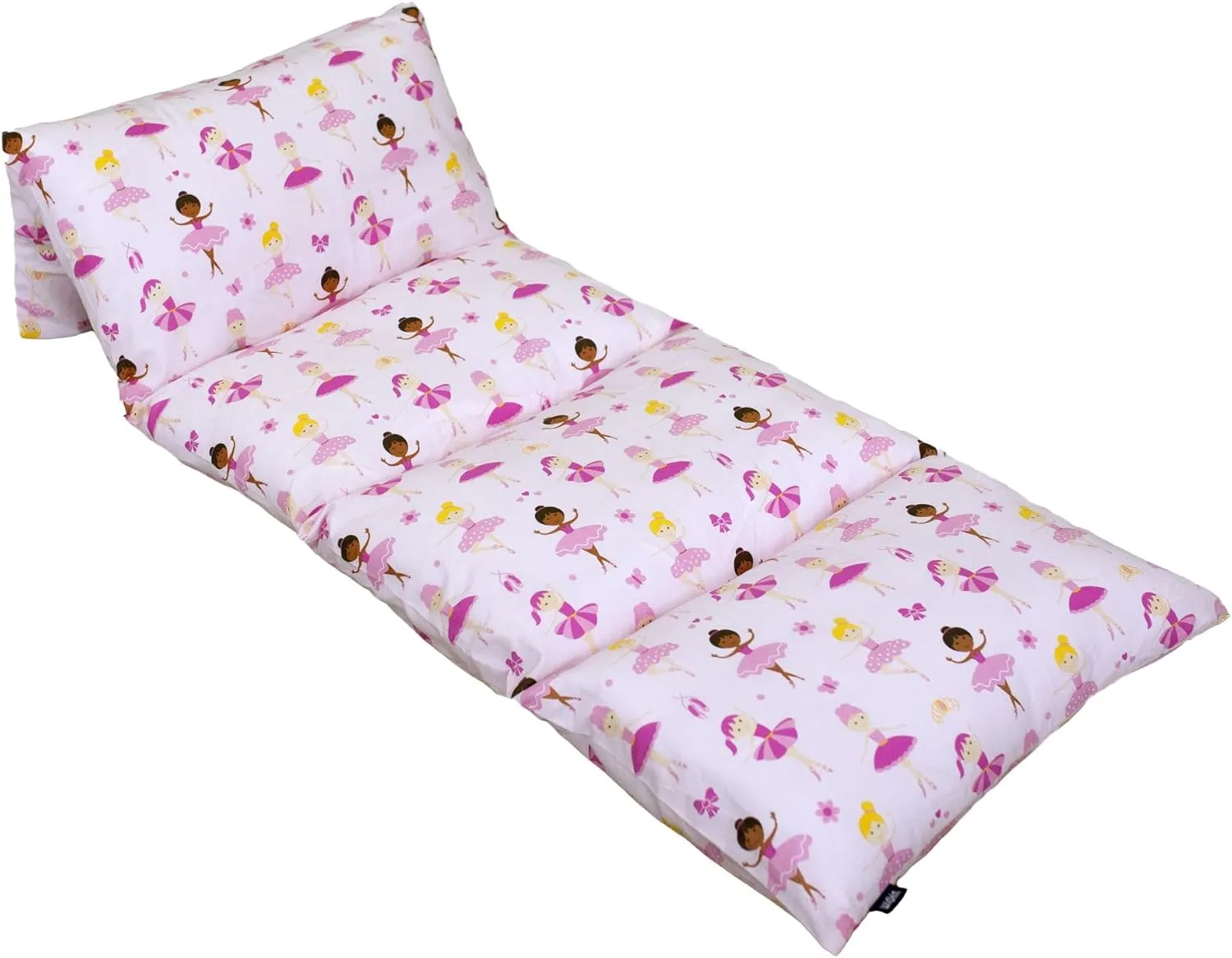Wildkin Kids Floor Lounger – Pillow Lounger, Travel-Friendly, Ideal for Sleepovers, Fits Standard Pillows - Ballerina