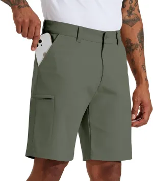 Willit Men's Golf Shorts 10" Stretch Quick Dry Hiking Cargo Shorts for Dress Casual Work with Pockets