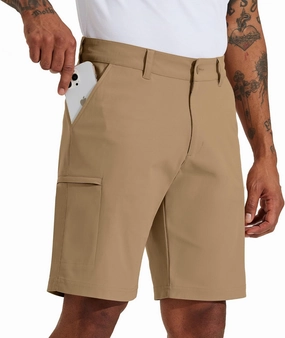Willit Men's Golf Shorts 10" Stretch Quick Dry Hiking Cargo Shorts for Dress Casual Work with Pockets