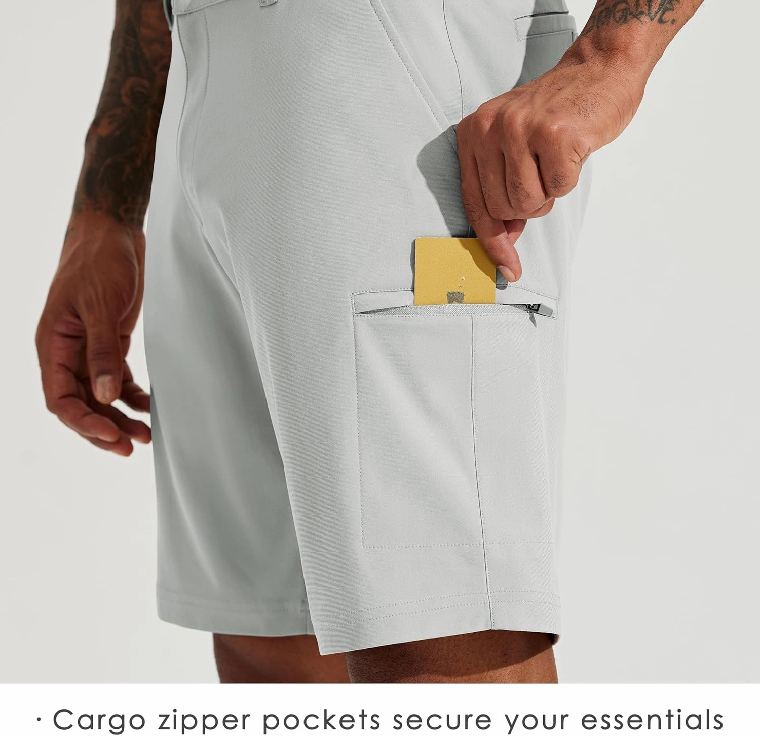 Willit Men's Golf Shorts 10" Stretch Quick Dry Hiking Cargo Shorts for Dress Casual Work with Pockets