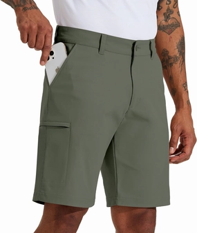 Willit Men's Golf Shorts 10" Stretch Quick Dry Hiking Cargo Shorts for Dress Casual Work with Pockets