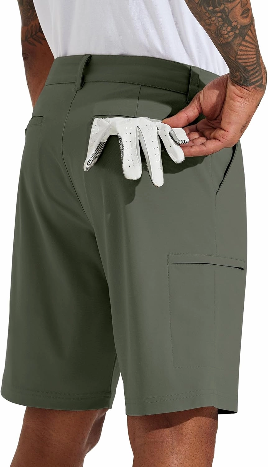 Willit Men's Golf Shorts 10" Stretch Quick Dry Hiking Cargo Shorts for Dress Casual Work with Pockets