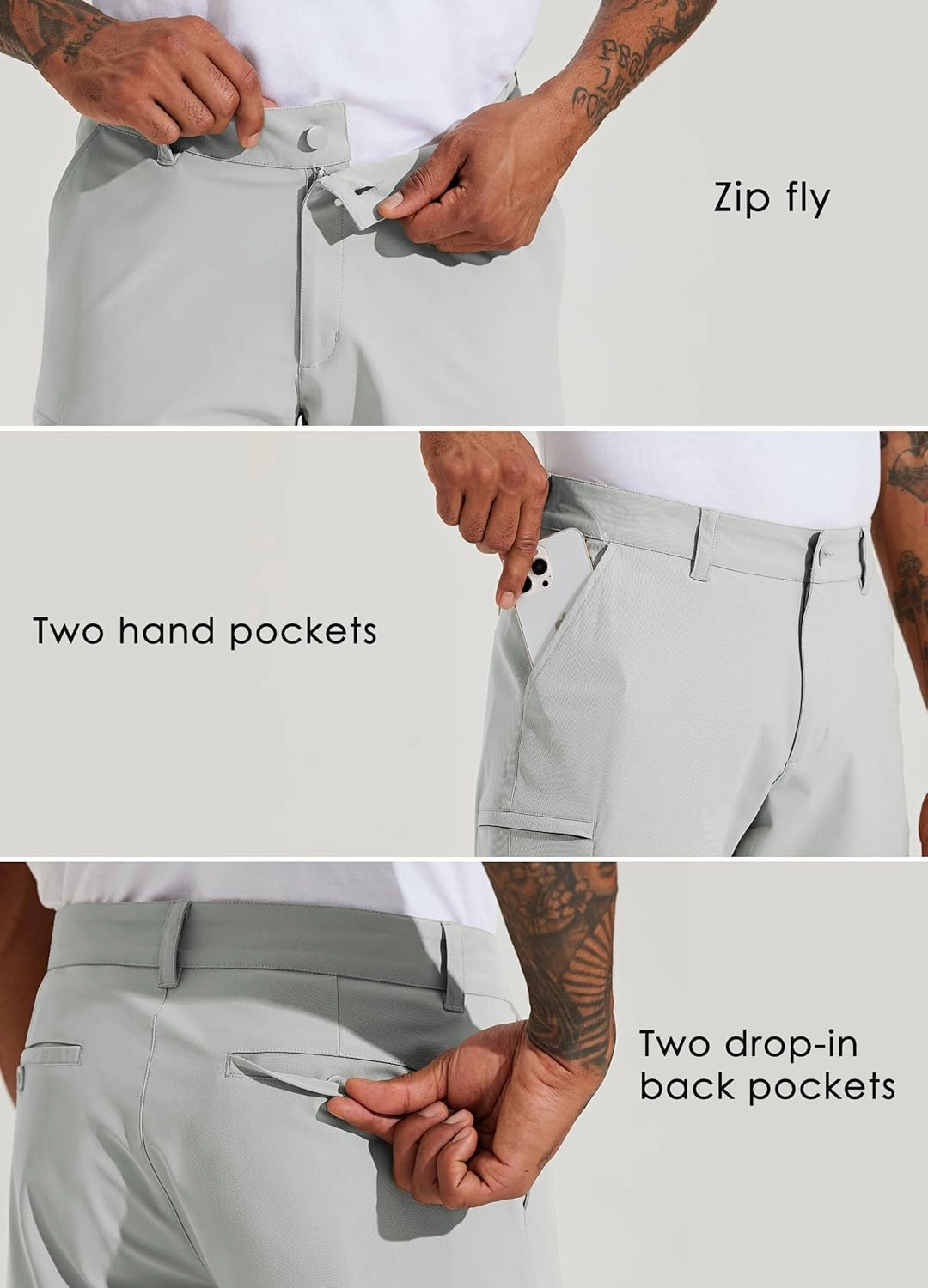 Willit Men's Golf Shorts Stretch Hiking Cargo Shorts Athletic Quick Dry Casual Work Shorts with Pockets 10"